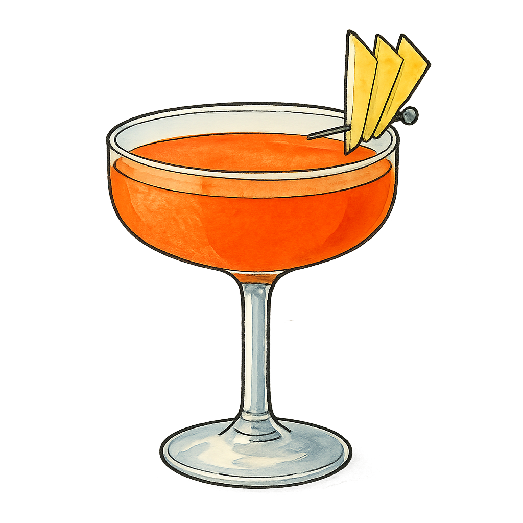 Half-hour Flight cocktail illustration