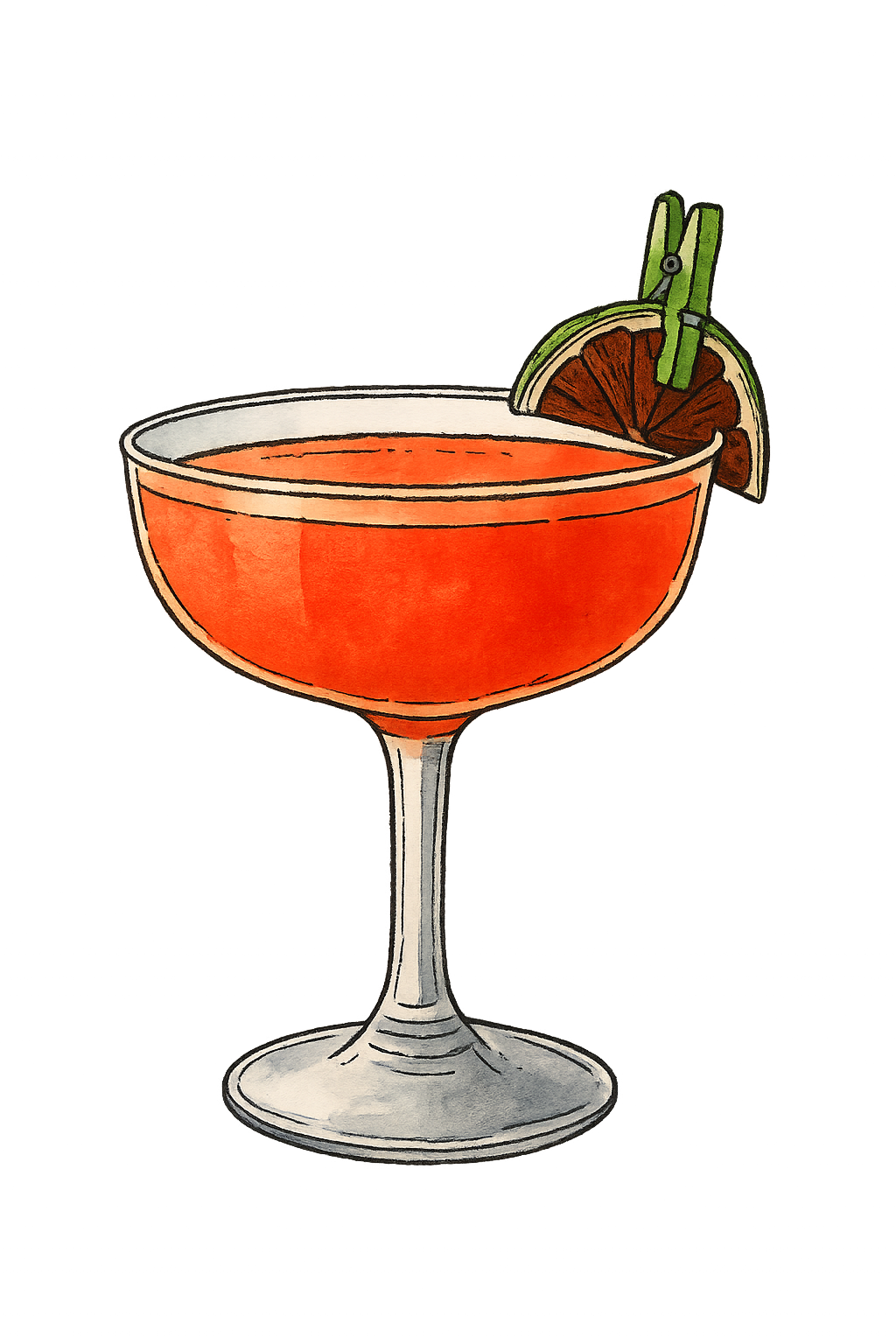 Spicy Dead Lady cocktail illustration
